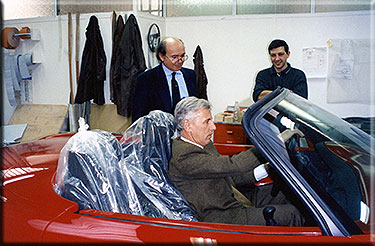 Mid June 1991, Alberto Sasso, at the wheel,  Roberto Stola and Zanini.