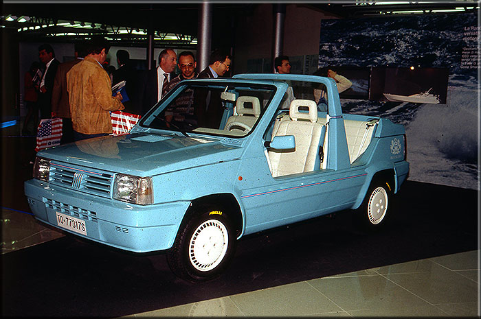Turin, April 23, 1992 Turin Motor Show Fiat stand.