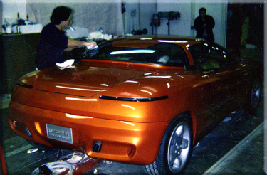 October 1992 Heuliez Raffica, The final moments before the delivery of the model. We recognize Calò and the Sellan Sante.