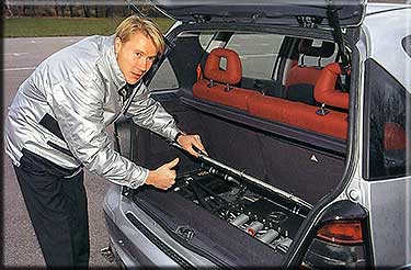 Il secondo motore ubicato nel vano bagagli.