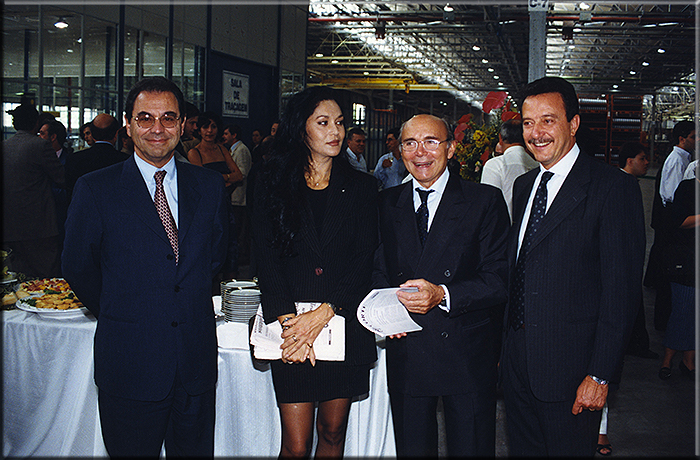 29 settenbre 1998 L'ingegner Giovanni Razelli, Biba Amodei, Roberto Stola e l'ingegner Carlo Alecci