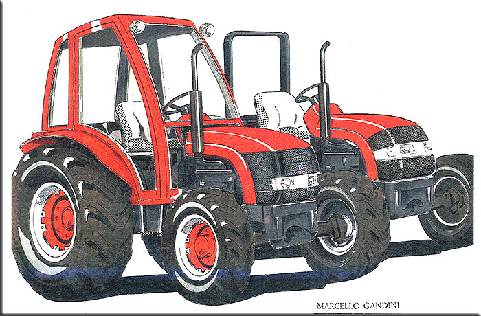 Torino gennaio 1999 Le proposte di stile di Marcello Gandini di un nuovo trattore Case.