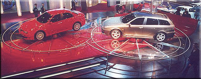 Settembre 2001 Francoforte le due 156 GTA nello stand Alfa Romeo.