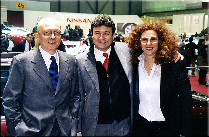Ginevra 4 marzo 2004 Alfredo e Maria Paola Stola con Fabrizio Giugiaro.